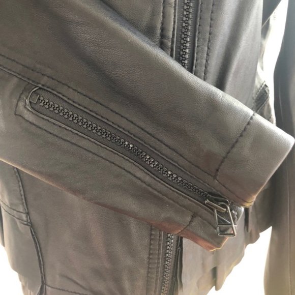 Rezrekshn Esther Chan Zip Up Leather Jacket Large - Picture 3 of 9